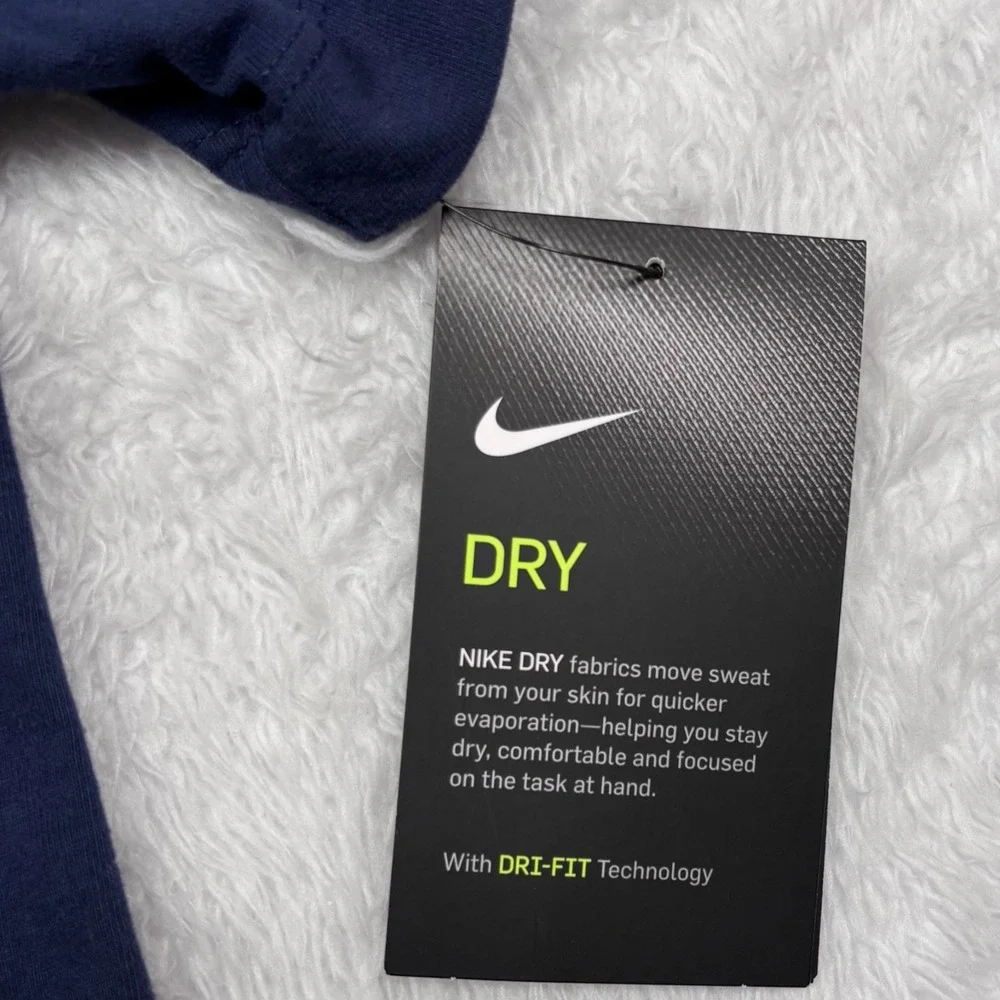 NEW Nike Dallas Mavericks NBA T-Shirt Mens L Navy Blue Dri-FIT Go Mavs Swoosh